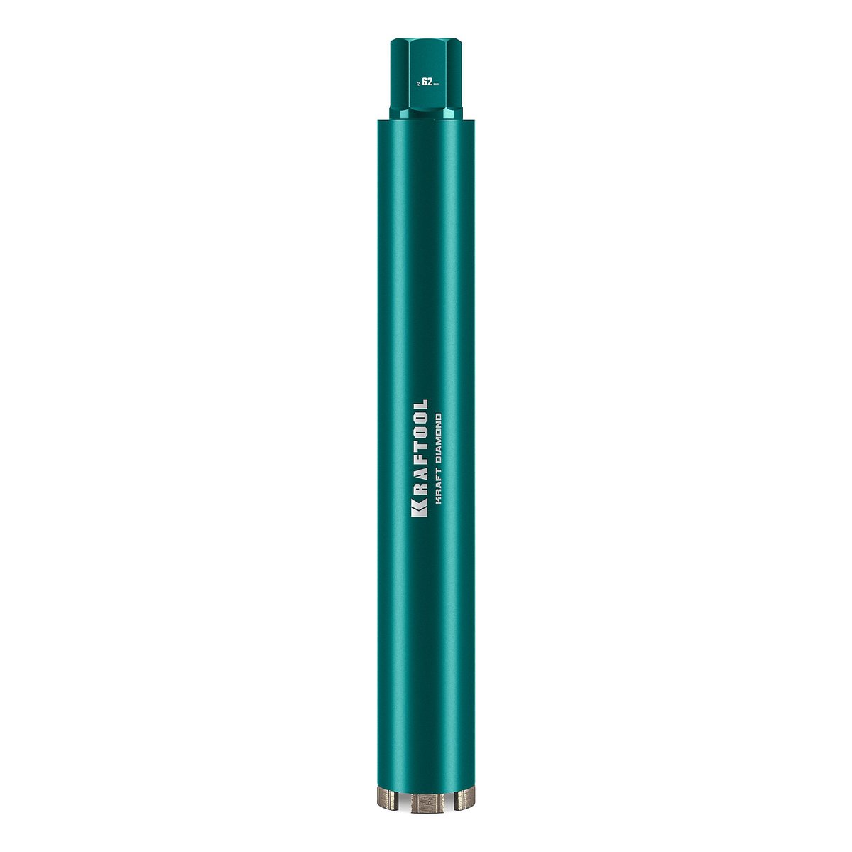 KRAFTOOL DIAMOND 62 мм (450 мм, 1 1/4″, лазерная сварка, сухое сверление с микроударом), алмазная коронка по железобетону (29825-062)