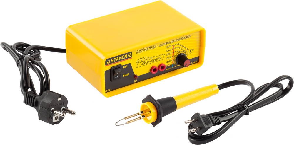 STAYER PROTerm, 450 -750°С, 40 Вт, 220 В, прибор для выжигания по дереву (45228)