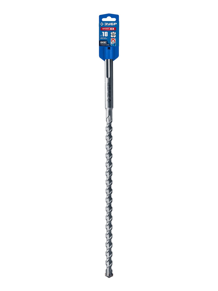 ЗУБР ПРОФИ-4Х 18x410/540 мм, SDS-max бур, ПРОФЕССИОНАЛ (29350-410-18)