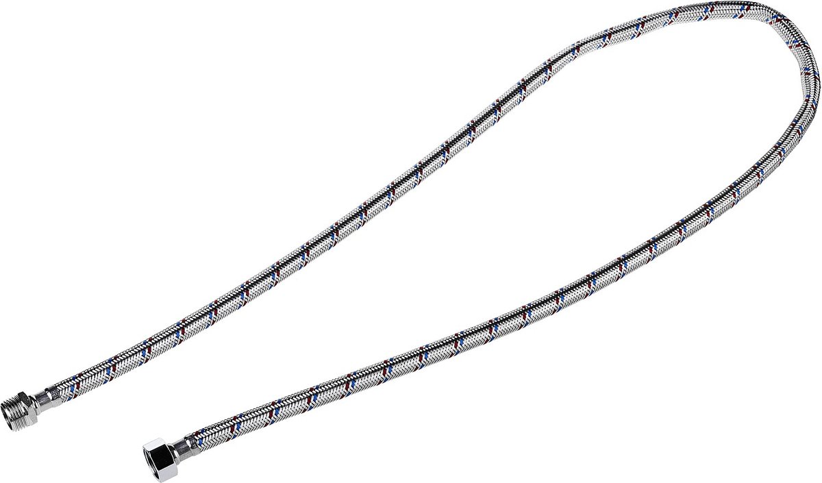 ЗУБР 1/2″, 1.2 м, гайка-штуцер, гибкая подводка для воды (51005-G/S-120)