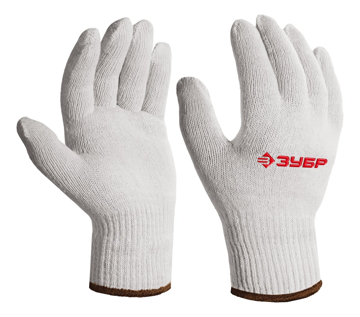 ЗУБР ОПТИМА, L-XL, х/б перчатки без покрытия, 10 класс (11445-XL)