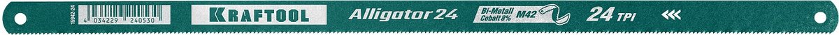 KRAFTOOL Alligator-24, 24 TPI, 300 мм, биметаллическое гибкое полотно по металлу (15942-24)