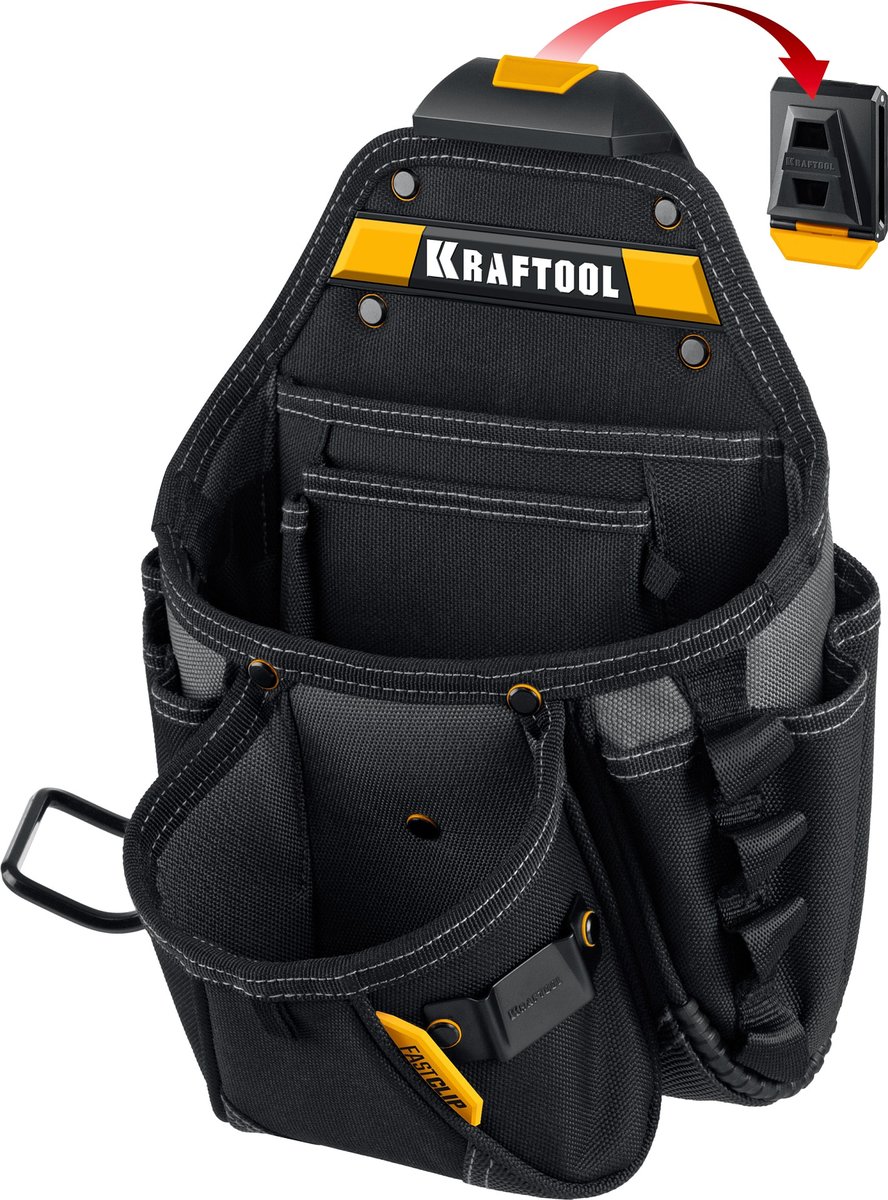KRAFTOOL KP-27 поясная сумка с быстросъёмным креплением FastClip, 350 х 260 мм (38773)