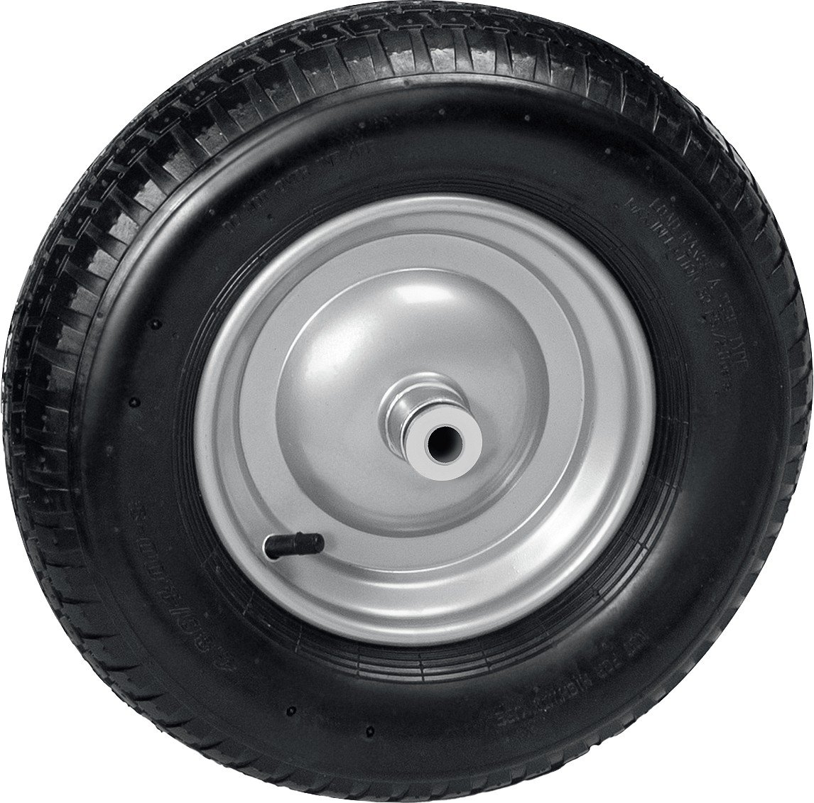 GRINDA WP-20, 4″х380мм, для тачек (арт. 422401, 422406, 422408), стальной диск, подшипник 20мм, пневматическое колесо для тачки, PROLine (422409)