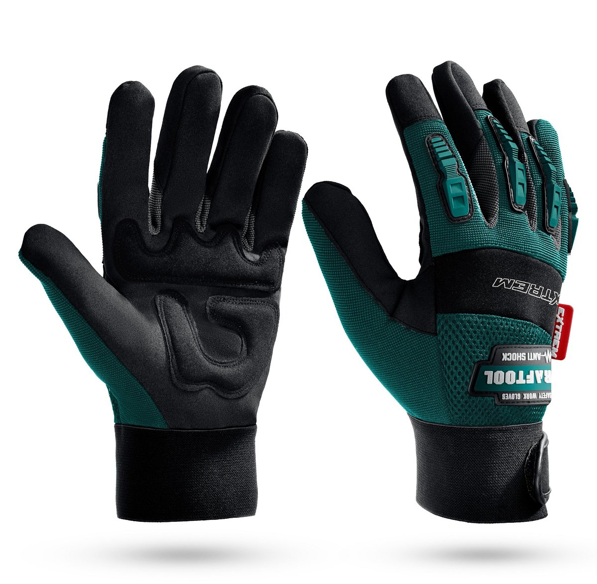 KRAFTOOL Extrem, XL (10), профессиональные комбинированные перчатки, антивибрационные, противоударные (11287-XL)