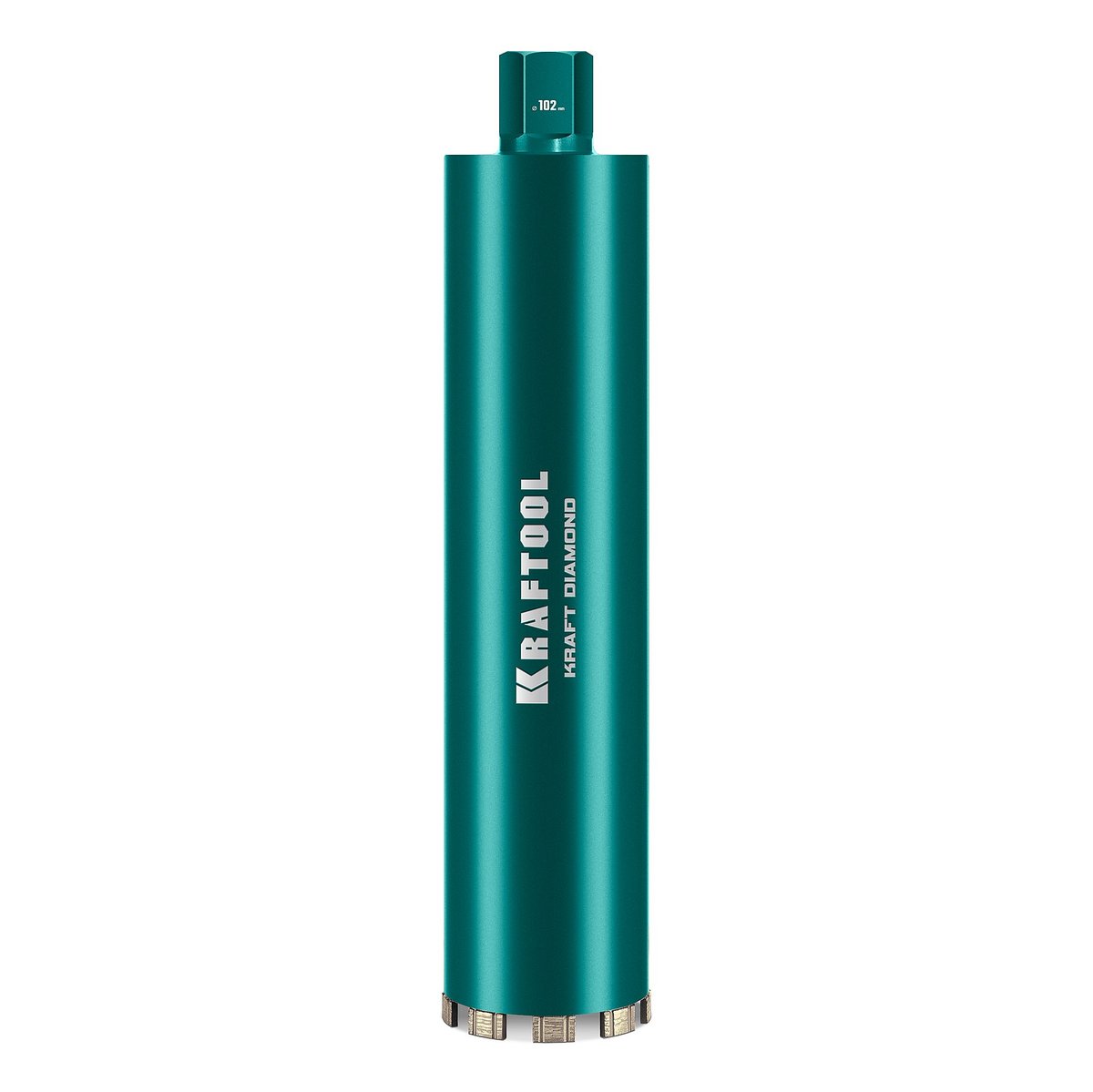 KRAFTOOL DIAMOND 102 мм (450 мм, 1 1/4″, лазерная сварка, сухое сверление с микроударом), алмазная коронка по железобетону (29825-102)